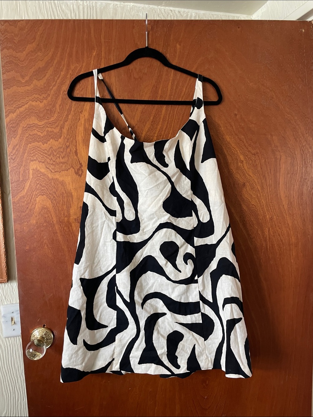 H&M linen blend slip dress